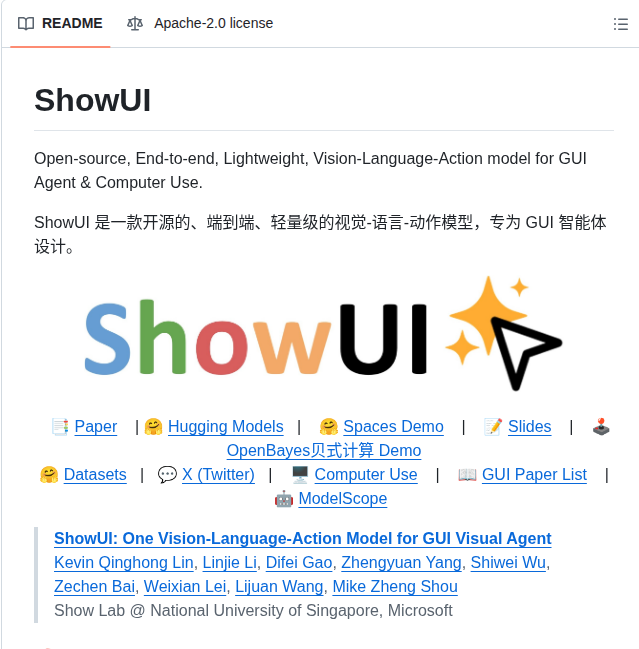Showlab Showui screenshot