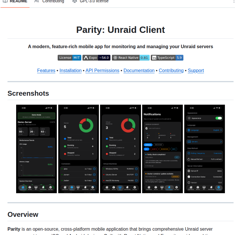 Shreyaspapi Parity screenshot