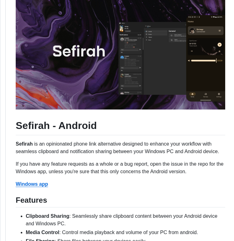 Shrimqy Sefirah Android screenshot