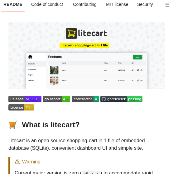 Shurco Litecart screenshot