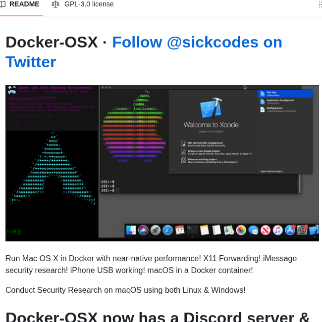 Sickcodes Docker Osx screenshot