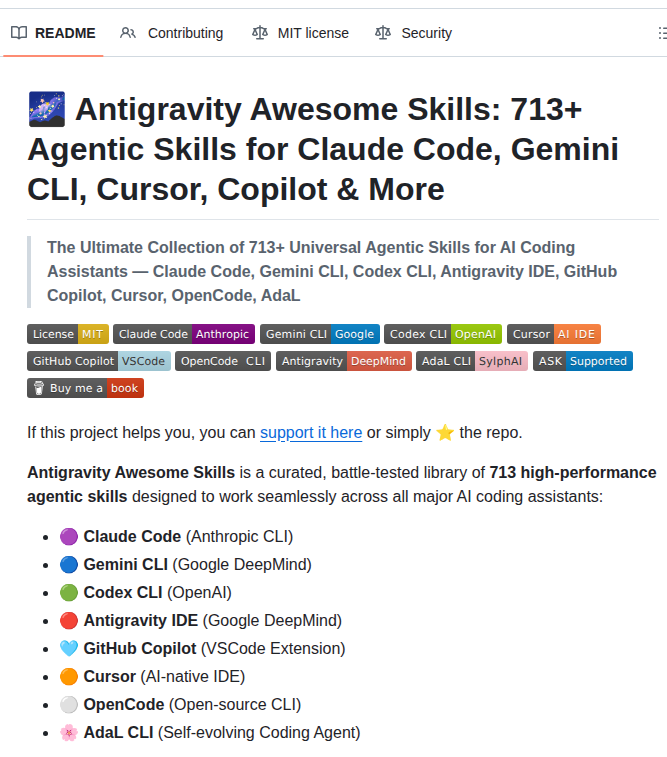 Sickn33 Antigravity Awesome Skills screenshot