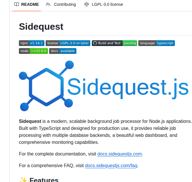 Sidequestjs Sidequest screenshot