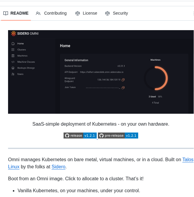 Siderolabs Omni screenshot