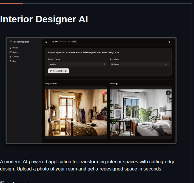 Siegblink Interior Designer Ai screenshot
