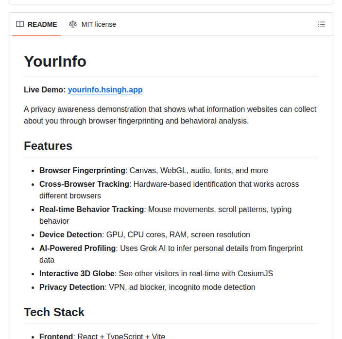 Siinghd Yourinfo screenshot