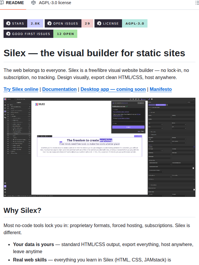 Silexlabs Silex screenshot