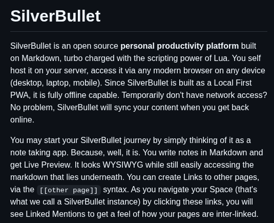 Silverbulletmd Silverbullet screenshot
