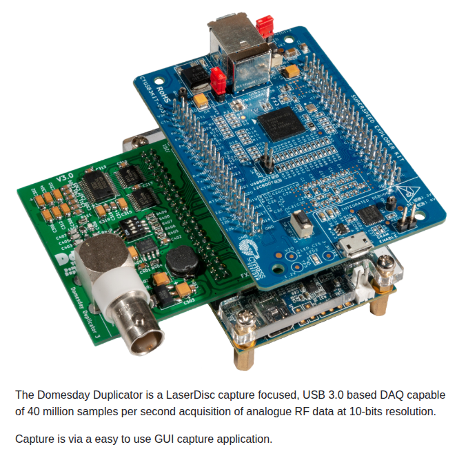 Simoninns Domesdayduplicator screenshot