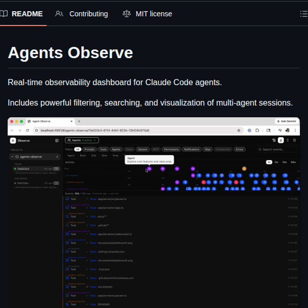 Simple10 Agents Observe screenshot
