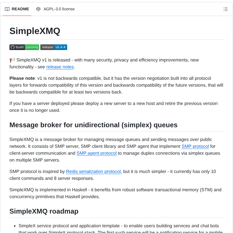 Simplex Chat Simplexmq screenshot