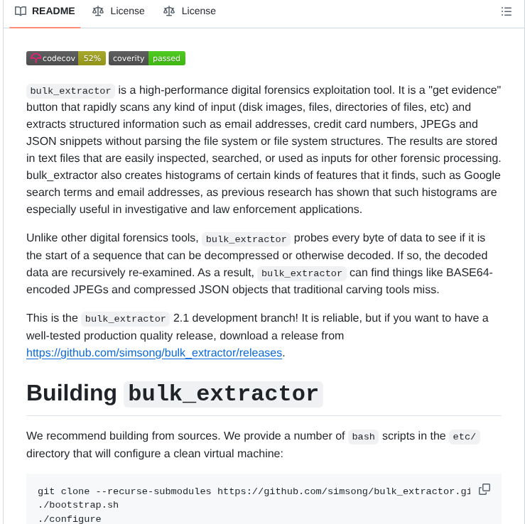 Simsong Bulk_extractor screenshot