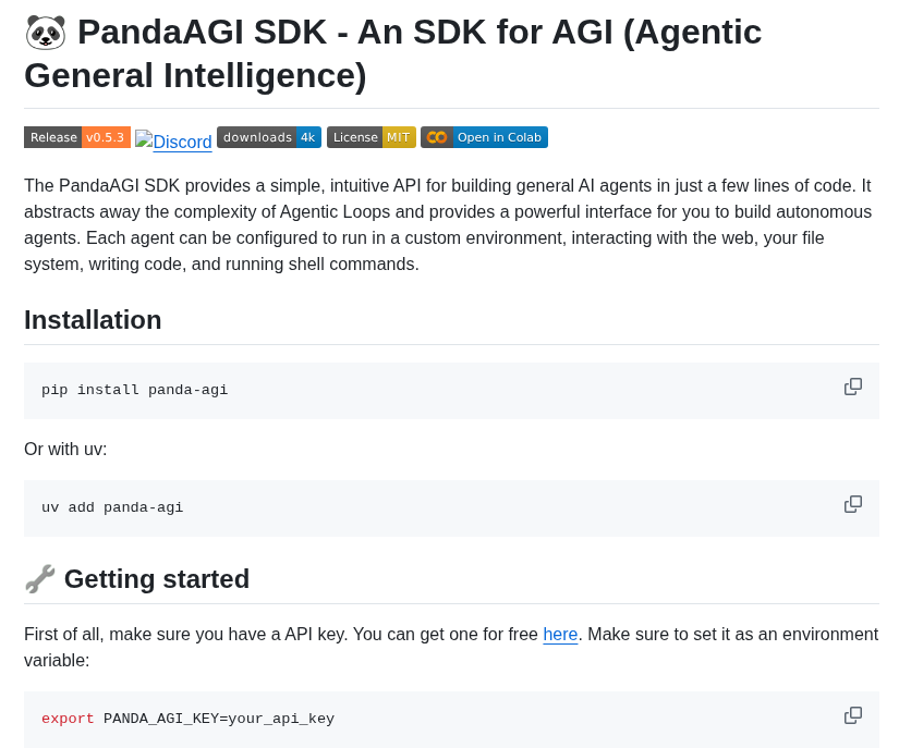 Sinaptik Ai Panda Agi screenshot