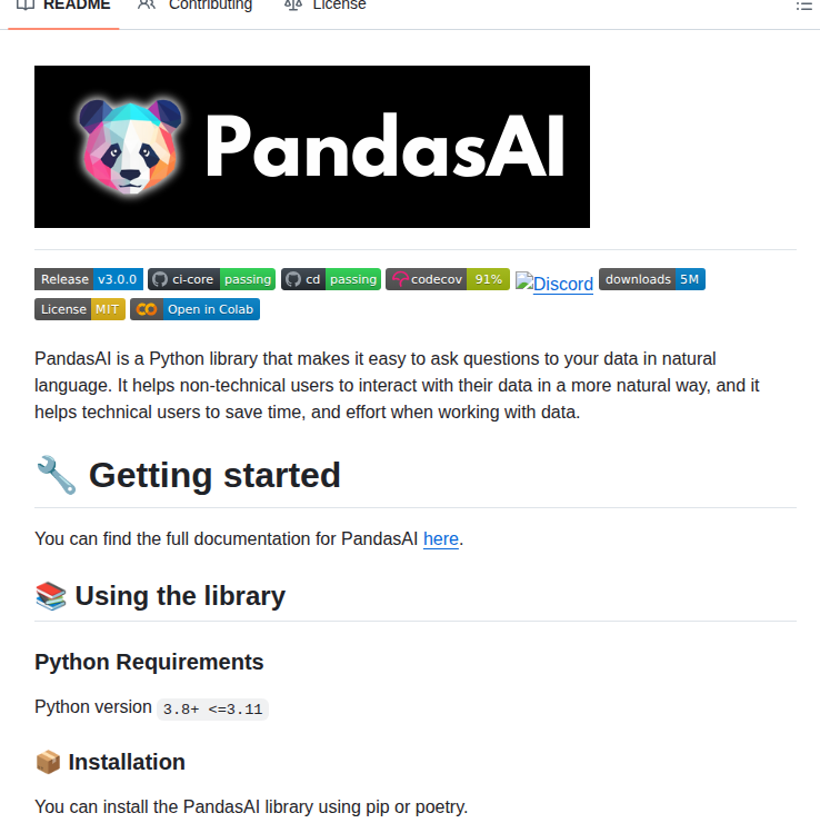 Sinaptik Ai Pandas Ai screenshot
