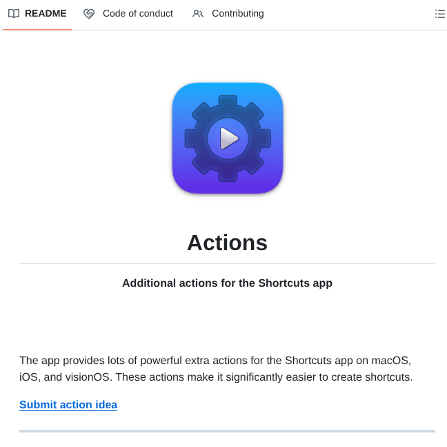 Sindresorhus Actions screenshot