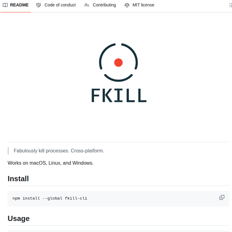 Sindresorhus Fkill Cli screenshot