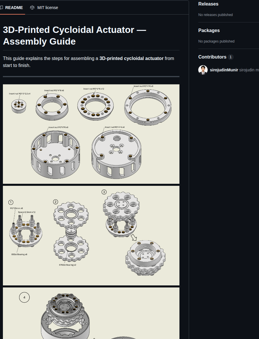 Sirojudinmunir 3d Printed Cycloidal Actuator screenshot