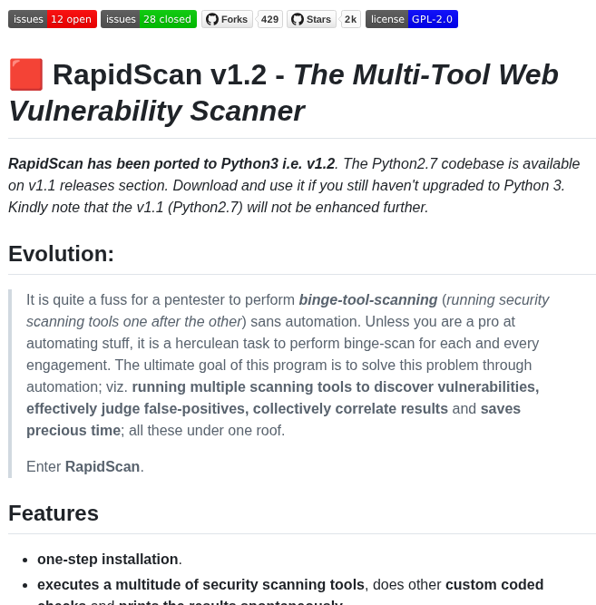 Skavngr Rapidscan screenshot