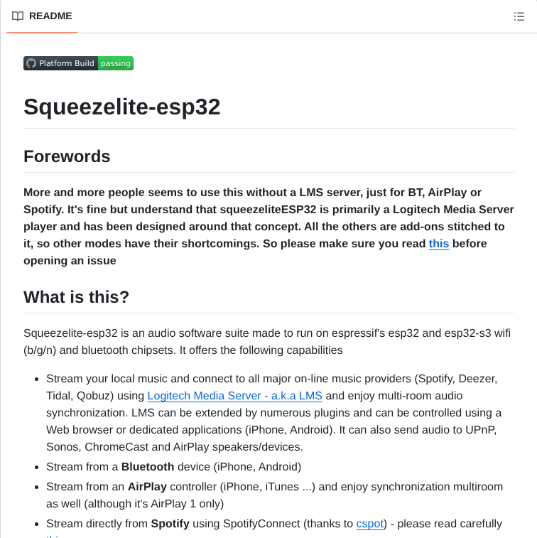 Sle118 Squeezelite Esp32 screenshot
