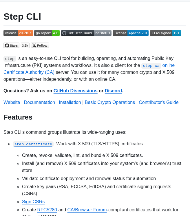 Smallstep Cli screenshot