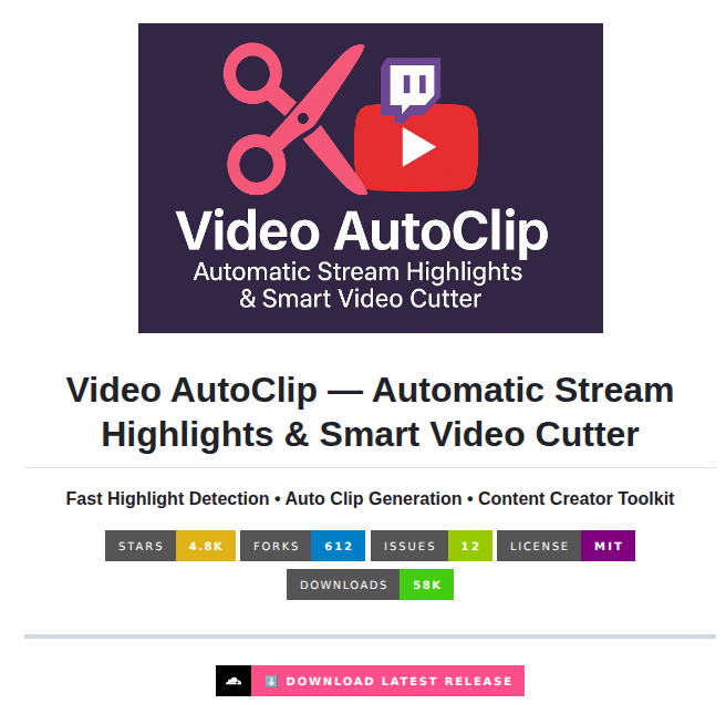 Smokkerelf 2000a3h Video Autoclip Automatic Stream Highlights Smart Video Cutter screenshot