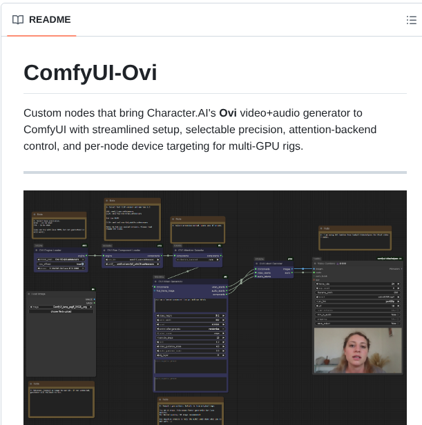 Snicolast Comfyui Ovi screenshot