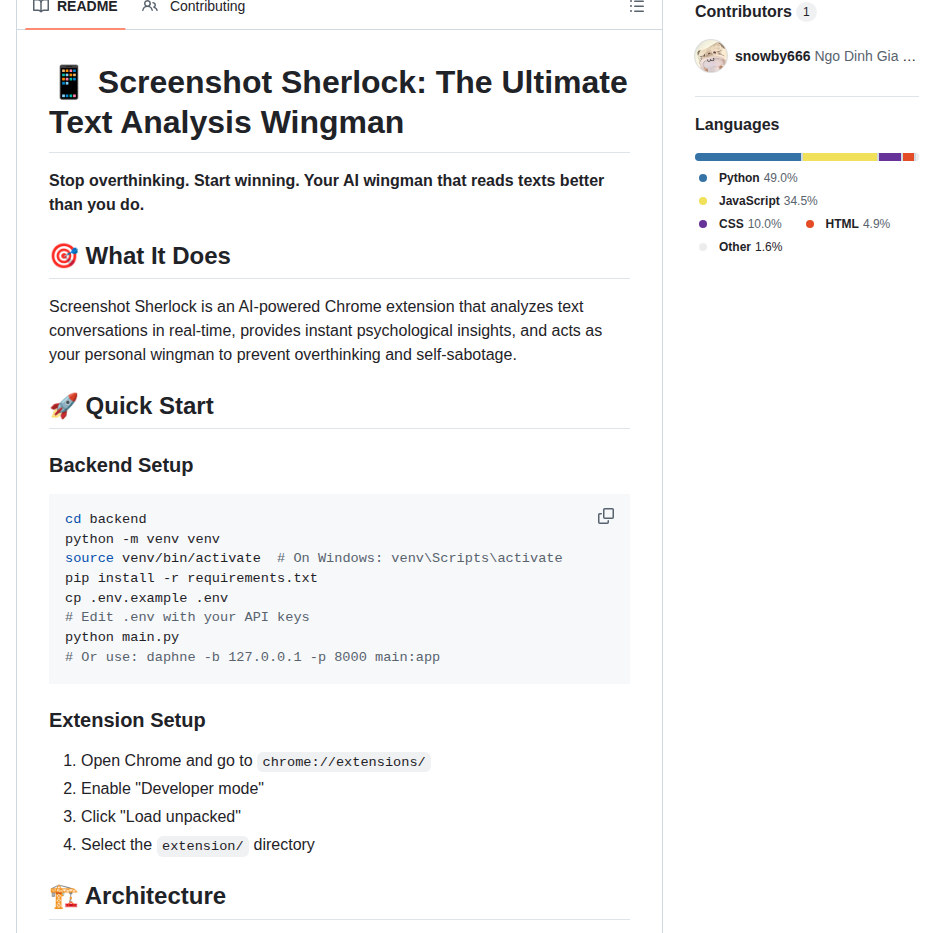 Snowby666 Hackjam2025 screenshot