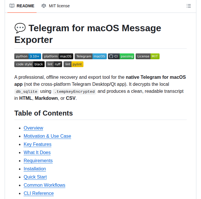 Soakes Telegram Message Exporter screenshot