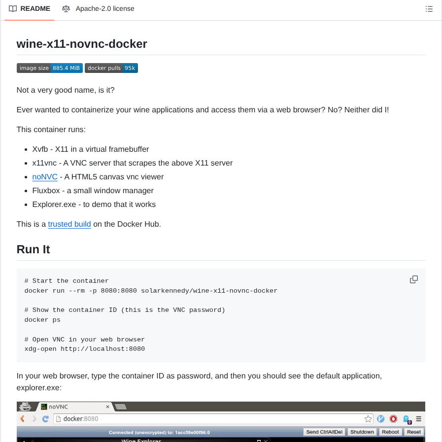 Solarkennedy Wine X11 Novnc Docker screenshot