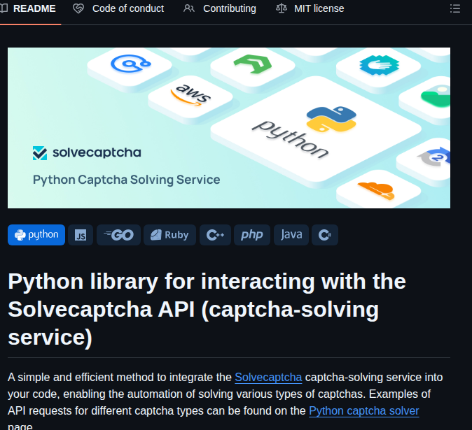 Solvercaptcha Solvecaptcha Python screenshot