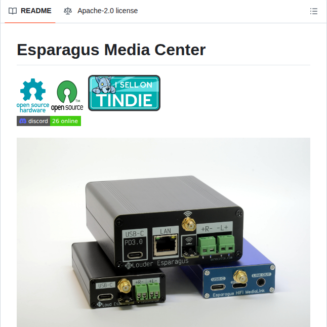 Sonocotta Esparagus Media Center screenshot