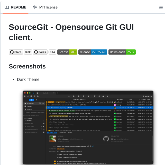 Sourcegit Scm Sourcegit screenshot