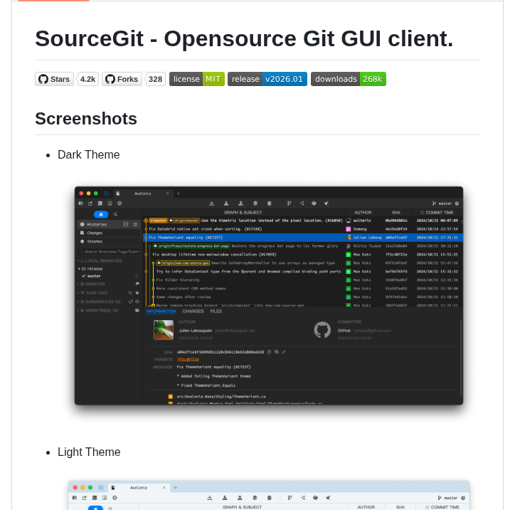 Sourcegit Scm Sourcegit screenshot
