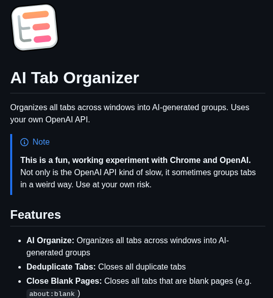 Spaceemotion Ai Tab Organizer screenshot