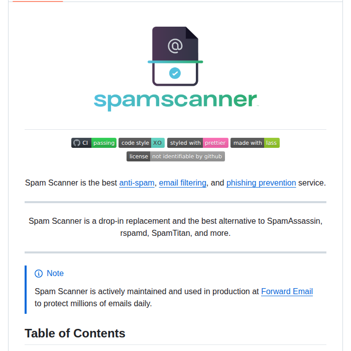 Spamscanner Spamscanner screenshot