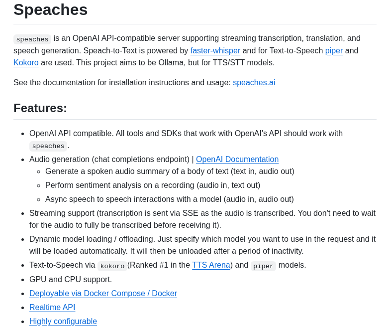 Speaches Ai Speaches screenshot