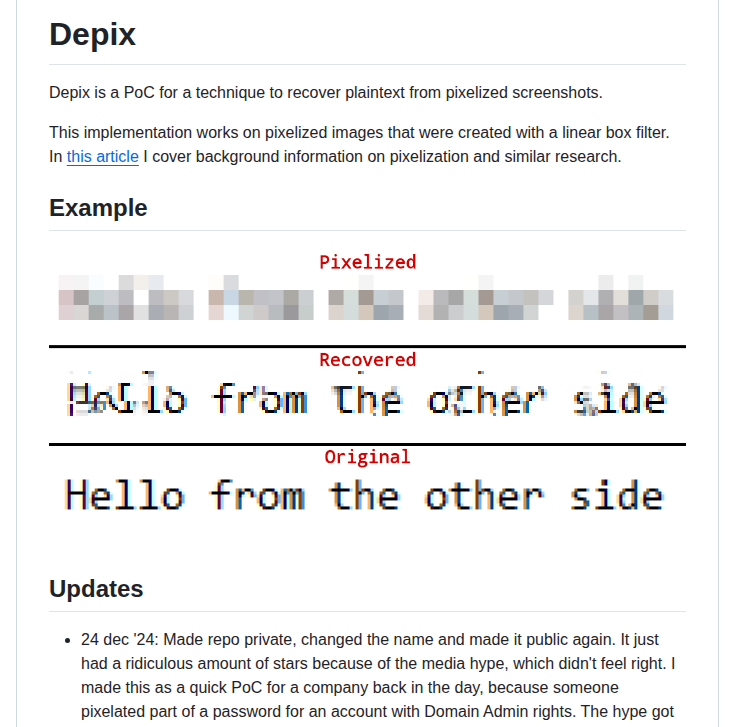 Spipm Depixelization_poc screenshot