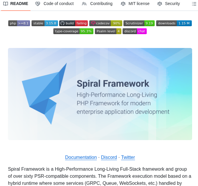 Spiral Framework screenshot