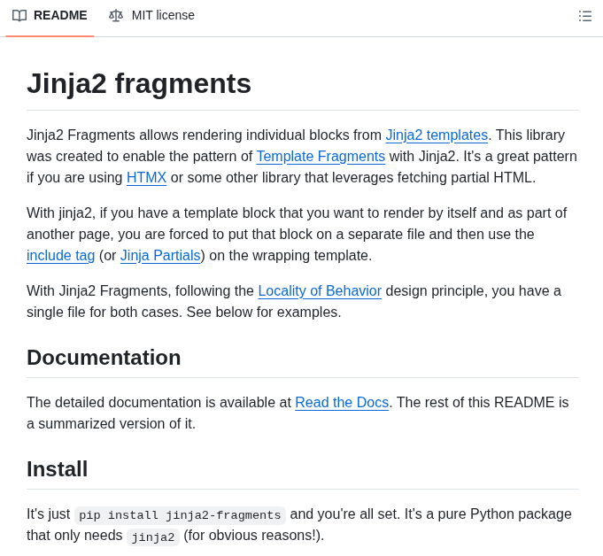 Sponsfreixes Jinja2 Fragments screenshot