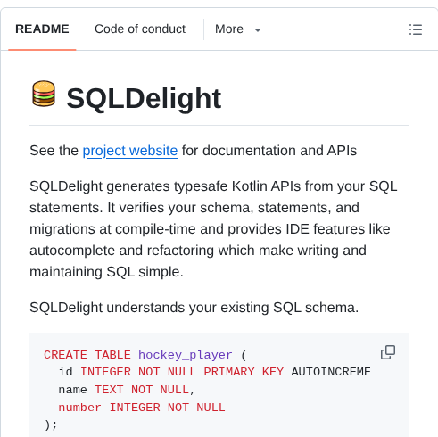 Sqldelight Sqldelight screenshot