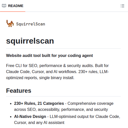 Squirrelscan Squirrelscan screenshot