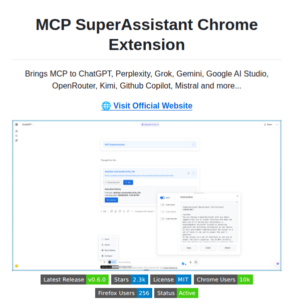Srbhptl39 Mcp Superassistant screenshot