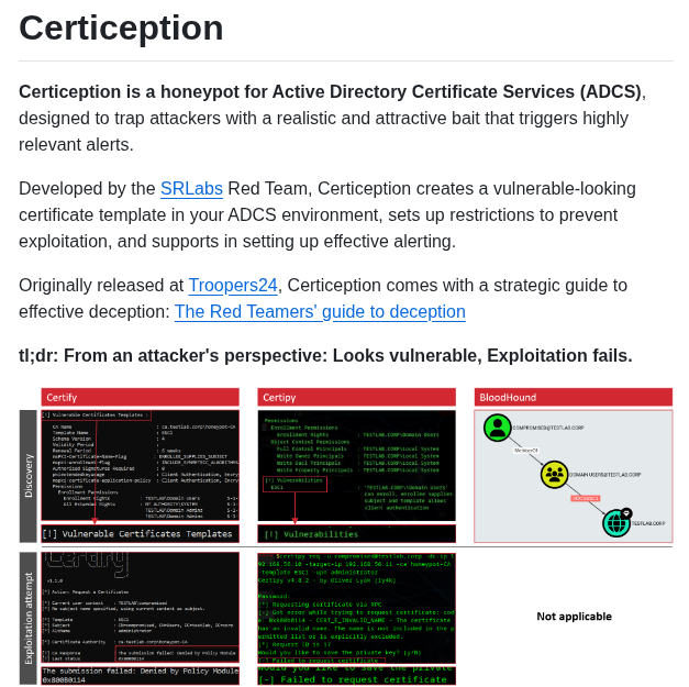 Srlabs Certiception screenshot