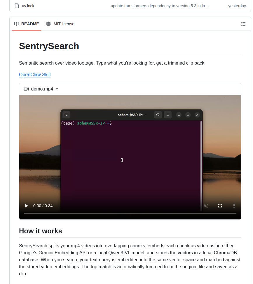 Ssrajadh Sentrysearch screenshot