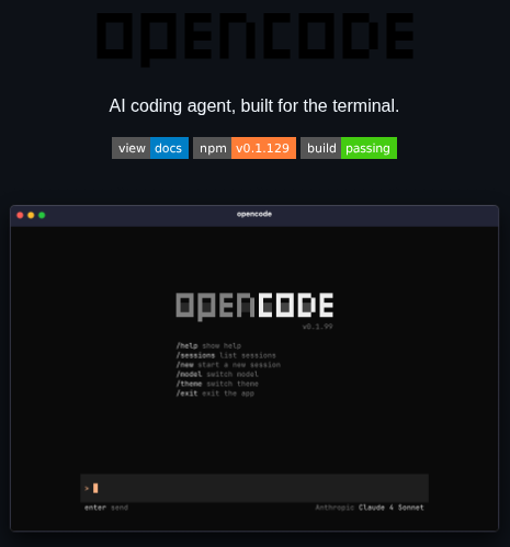 Sst Opencode screenshot