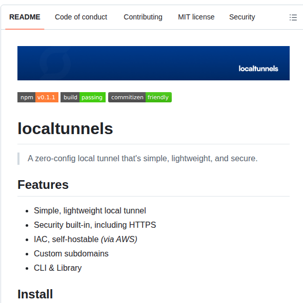Stacksjs Localtunnels screenshot