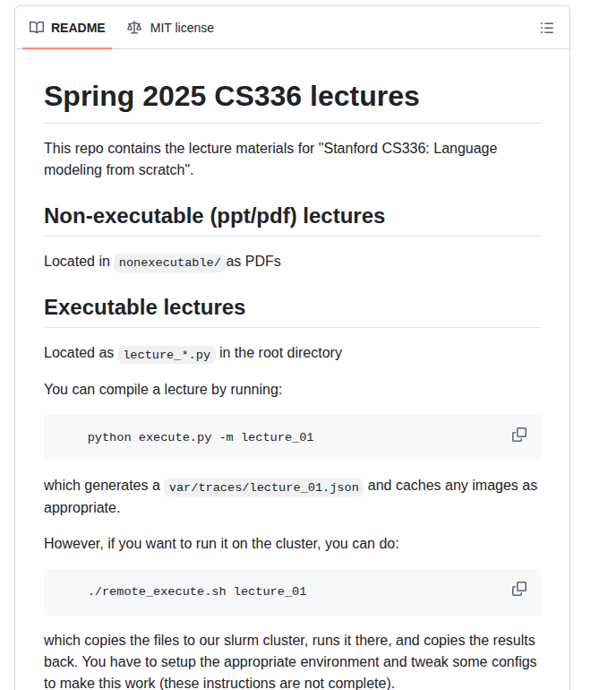 Stanford Cs336 Spring2025 Lectures screenshot