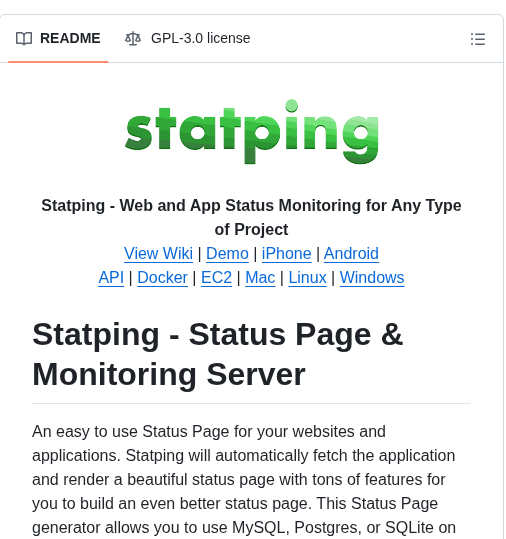 Statping Statping screenshot