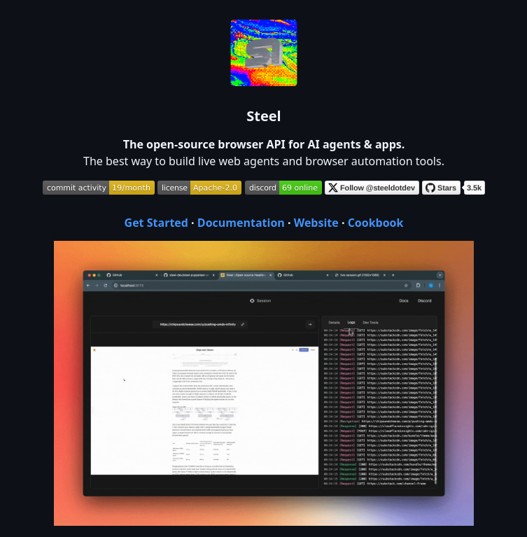 Steel Dev Steel Browser screenshot