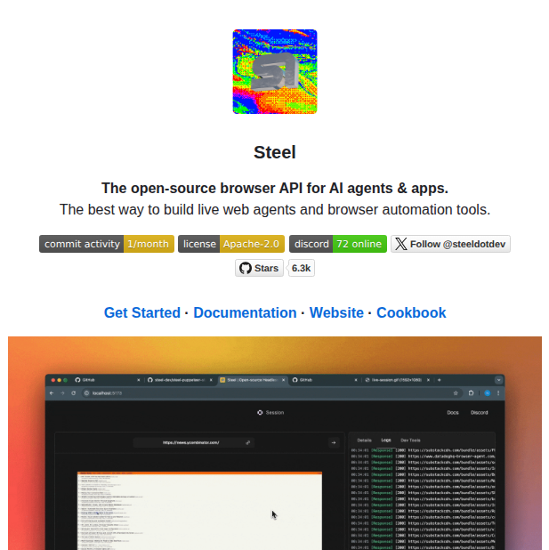 Steel Dev Steel Browser screenshot